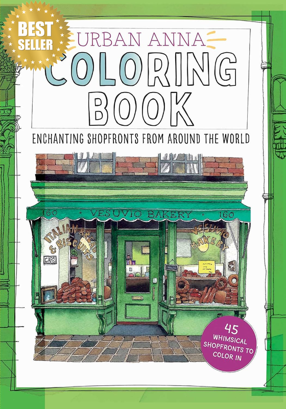Urban Anna Coloring Book: Enchanting Shopfronts from around the World (Volume 1)