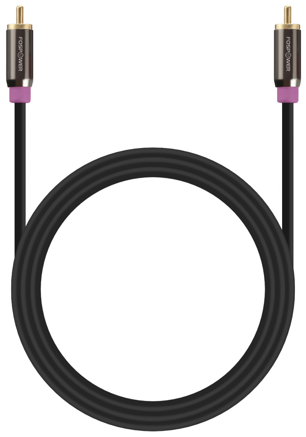 FosPower RCA Male Dual Layer Gold Plated Subwoofer Audio Cable Cord Adapter Plug