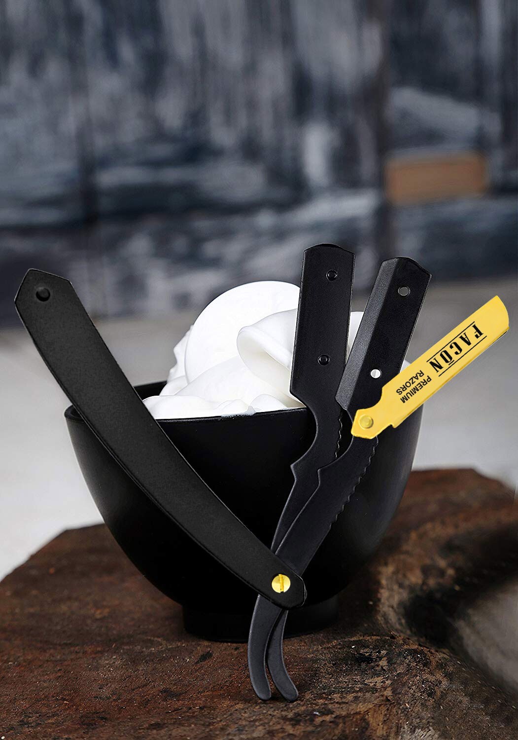 100 BLADES + CLASSIC STAINLESS STEEL STRAIGHT EDGE BARBER RAZOR SALON SHAVETTE