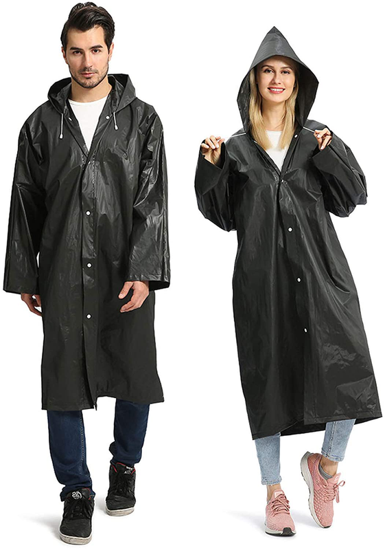 2 Impermeables Para La Lluvia Hombre Mujer Ponchos Con Capuc