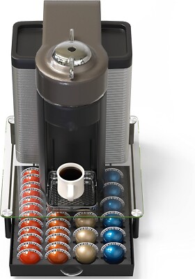 Deco Brothers storage drawer with Nespresso capsule holder tempered glass, Vertu