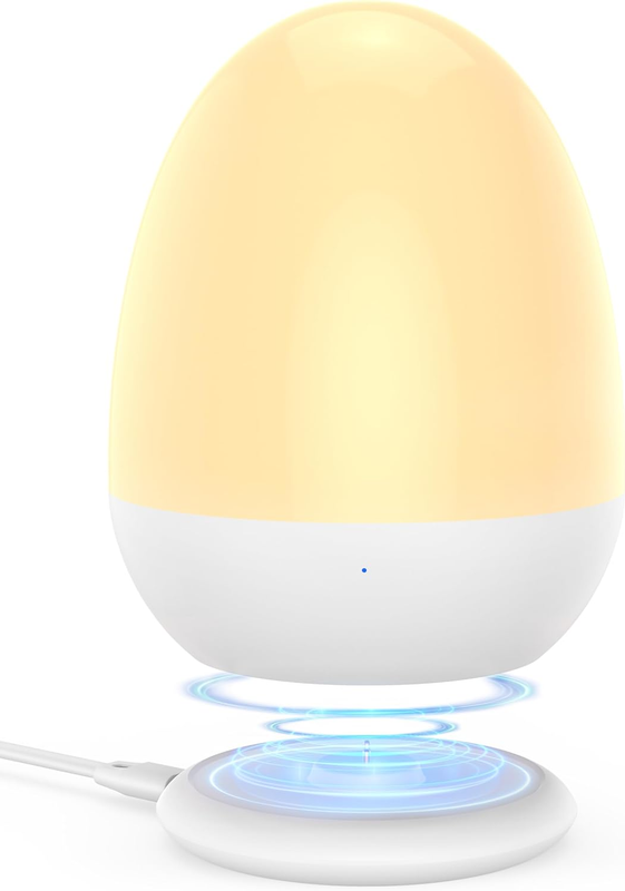 Night Light for Kids, Baby Night Light Rechargeable with Stable Charging Pad, E