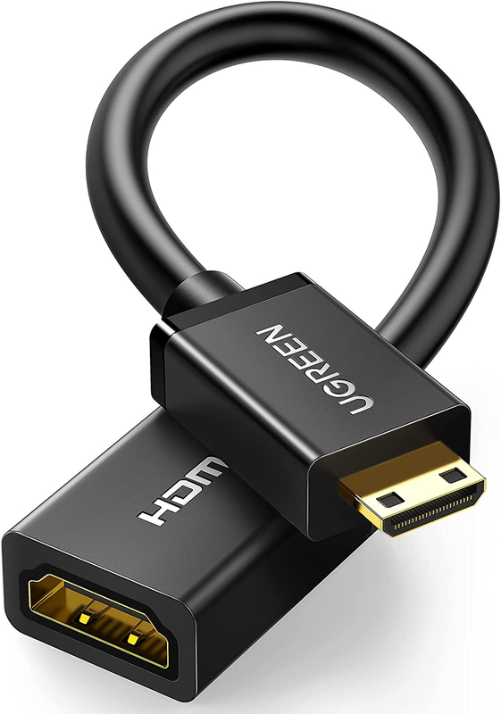Mini HDMI Adapter to HDMI Female Cable Adapter 4K Compatible for Raspberry Pi Ze
