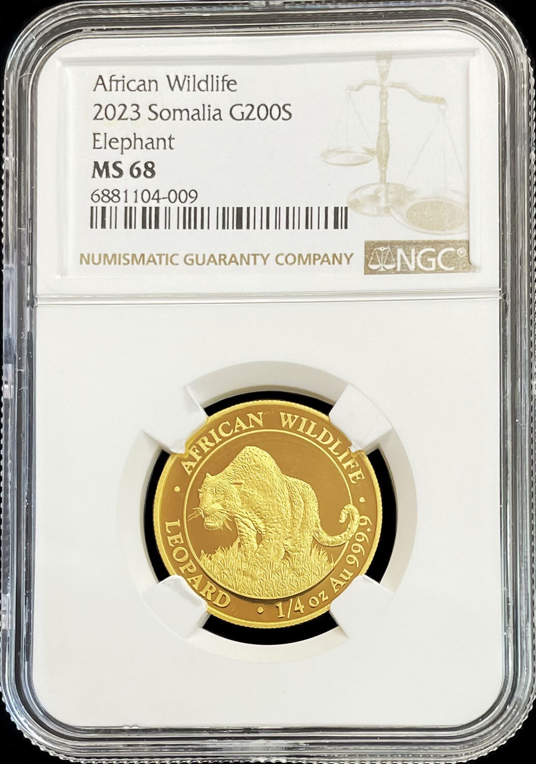 【somali】ソマリア野生動物シリーズ ヒョウ 純銀 PCGS  FS Somalia: African Wildlife - Leopard 1 oz Silver 2025 | Metal