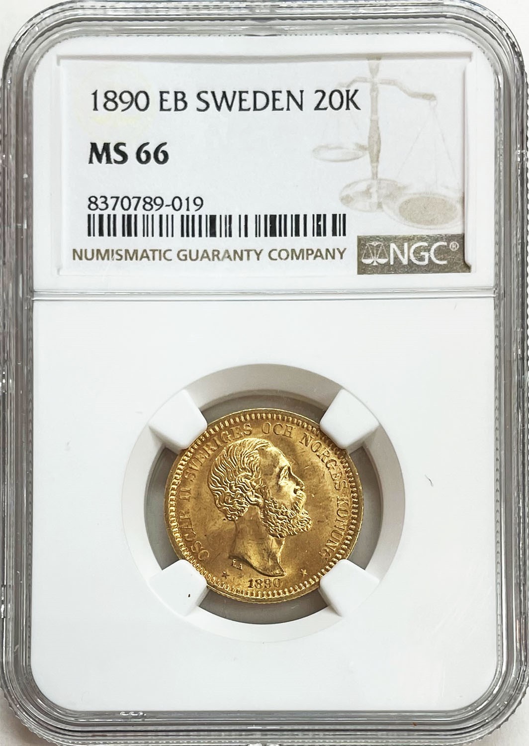 NGC-XF40 スウェーデン オスカル2世 2クローナ 1904EB