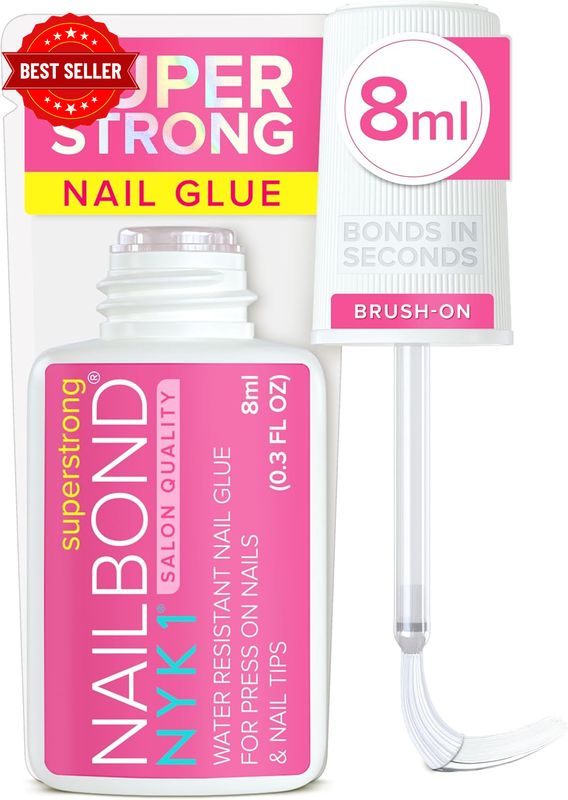 Super Strong Nail Glue for Press Ons, Nail Tips & False Nails | 8Ml | Nailbond B