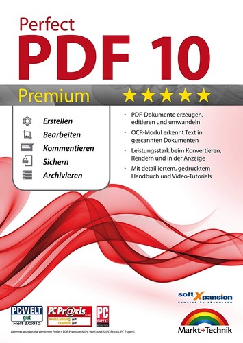 Perfect PDF 10 Premium -  inkl. OCR Modul - PDFs Erstellen, Bearbeiten,Umwandeln