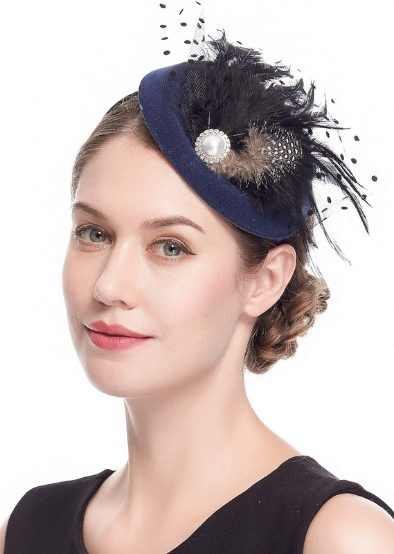 20s 50s Vintage Fascinators For Women Tea Party Hats With Fe
