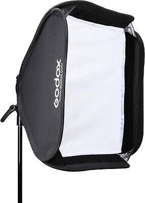 Godox Speedlight & Bowens Mount Bracket with Softbox & Carrying Bag, 31.5 x 31.5