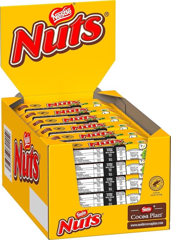 NestlÃ Nuts Schokoriegel 24 X 42g Im Praktischen Thekendisplay - 1,008 Kg
