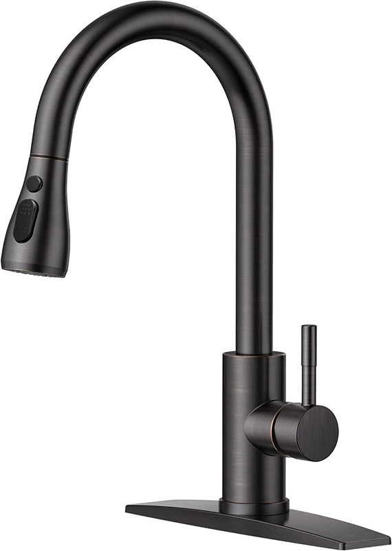 Kitchen Faucet with Pull down Sprayer, High Arc Single Handle Kitchen Sink Fauce