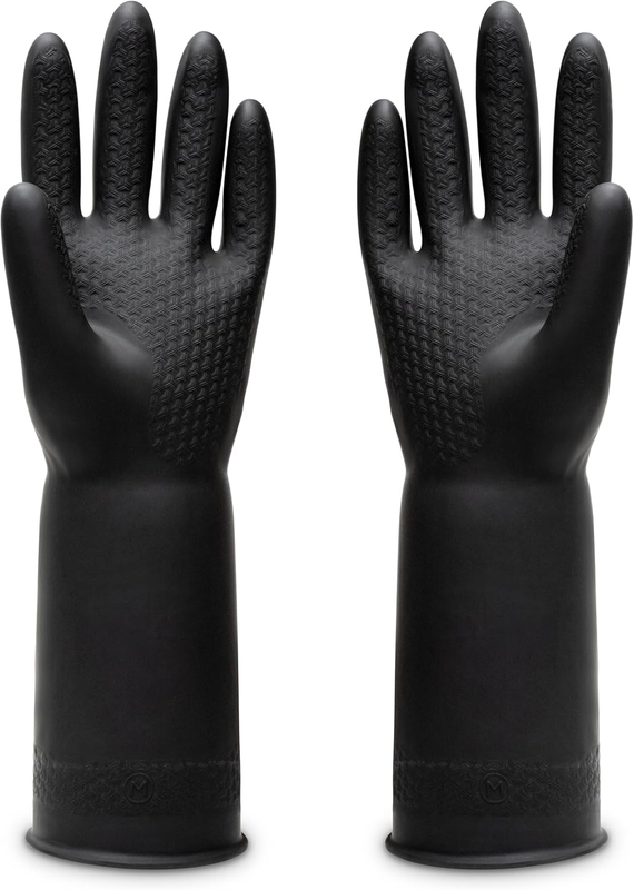 Chemical Resistant Latex Gloves,Cleaning Protective Safety Wor...