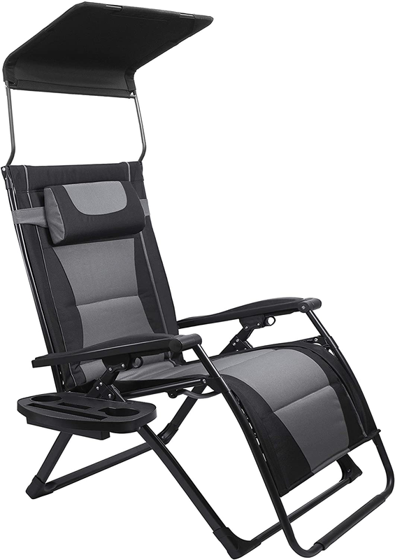 XXL Oversize Recliner Folding Chair for Camping Patio Outdoors Zero Gravity Extr