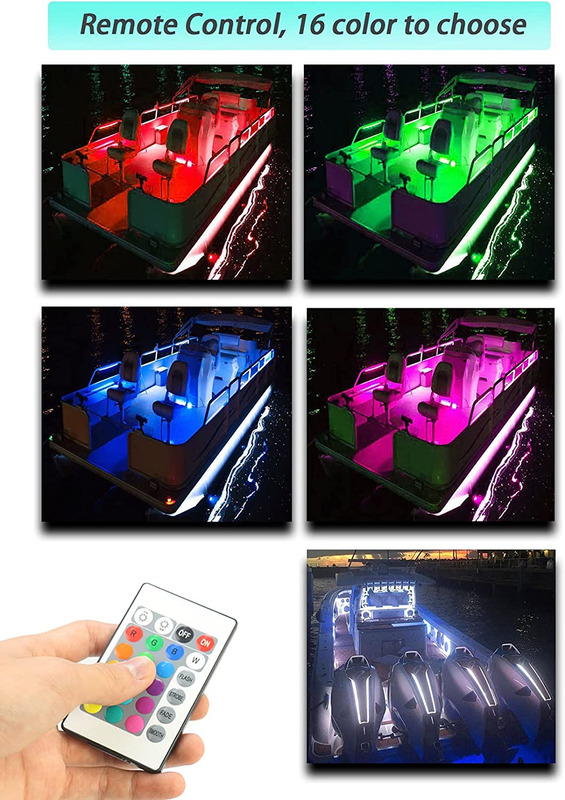 Pontoon Boat Light, Marine Led Light Strip for Duck Jon Bass Boat Sailboat Kayak