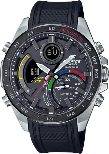 Pre-owned Casio Edifice Ecb-900ymp-1ajf Solar Bluetooth Racing Multicolor Series Watch Men