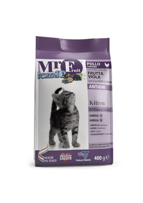 Forza10 Kitten Mr. Fruit Dry Cat Food With Chicken and Purple Fruits, 1,5kg