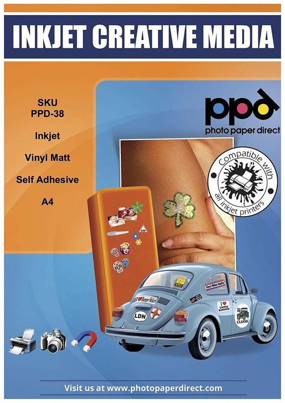 PPD DIN A4 Inkjet Vinylfolie Aufkleberfolie Stickerfolie für Tintenstrahldrucker