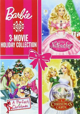 BARBIE 3 MOVIE COLLECTION Perfect Christmas/Nutcracker/Christmas Carol DVD NEW