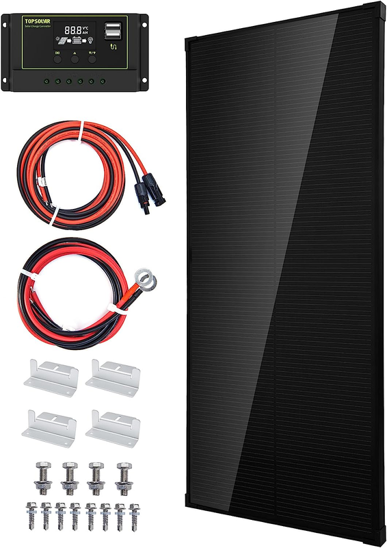 100 Watt 12 Volt Solar Panel Kit Solar Power Panel for Dump Trailer Boat Marine