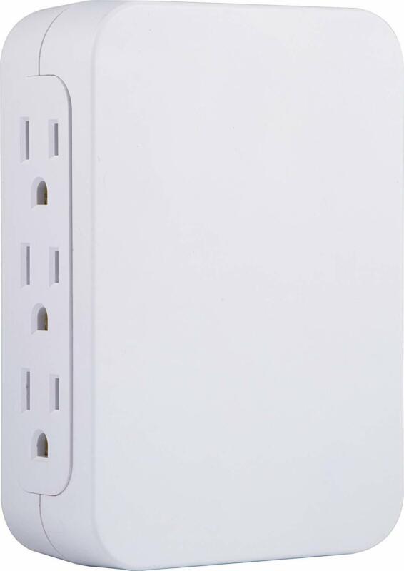 GE Pro 6 Outlet Wall Tap Surge Protector, Side Access, Power