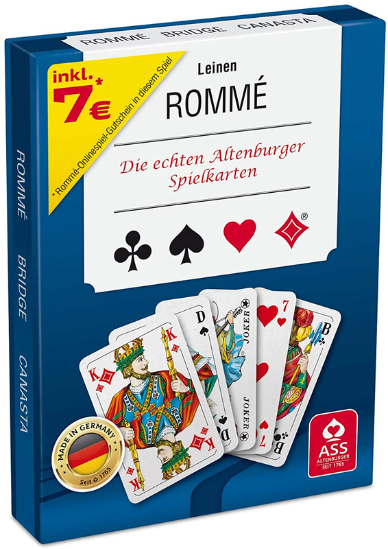 ASS Altenburger 22570073 - Romme mit Leinenprägung, Kartenspiel