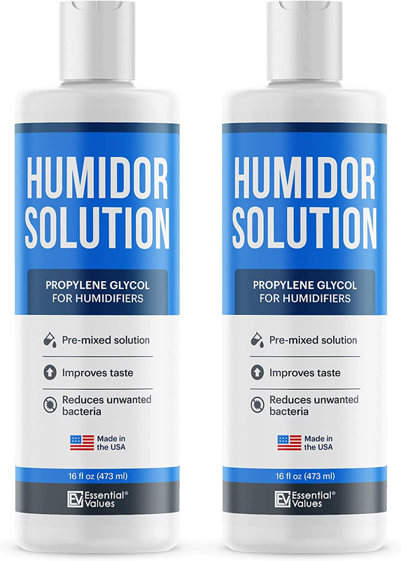 Humidor Solution, Propylene Glycol for Cigar Humidifiers, 2 Pack 16Oz