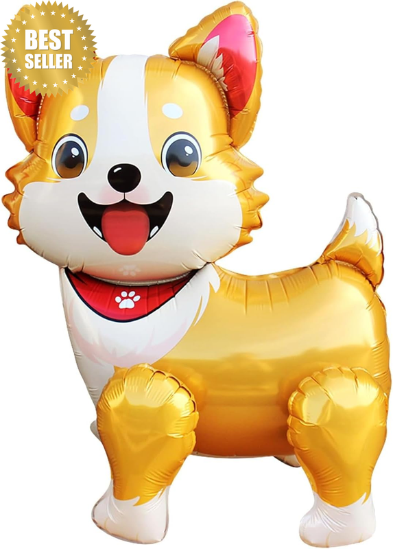 3D Animal Dog Balloons Birthday Balloons Cute Foil Mylar Balloons for Kids Gift