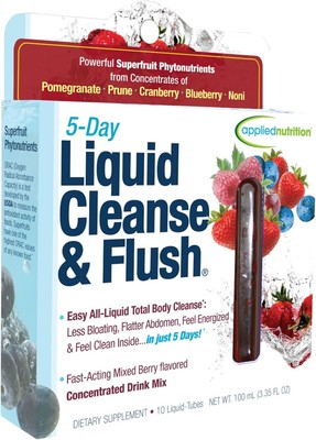 Applied Nutrition 5-Day Liquid Cleanse & Flush 10-Twist Tubes 3.4 fl. oz. 