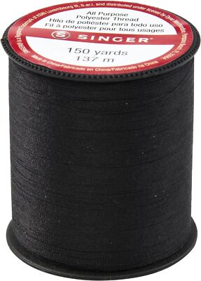 Singer All-Purpose Polyester Thread 150yd-Black