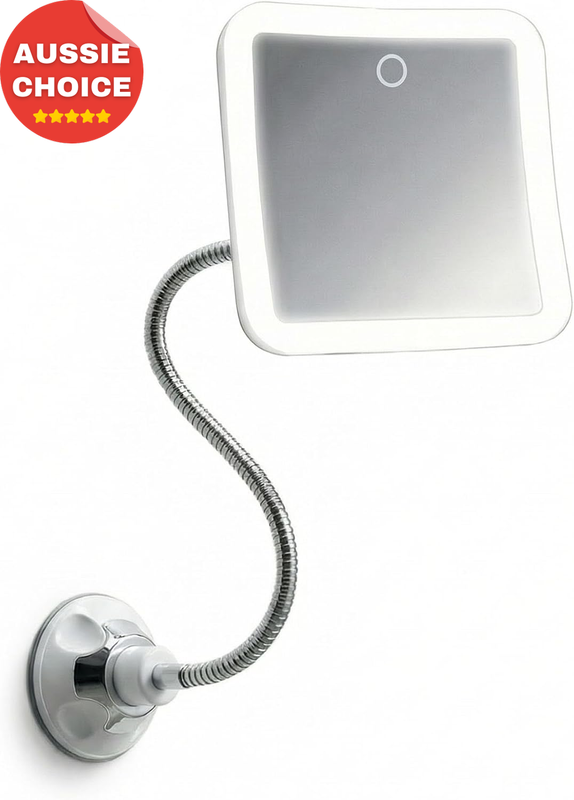 10X LED Lighted Magnifying Makeup Mirror Rechargeable Gooseneck 360° Rotatable