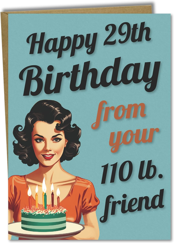 - Funny Birthday Cards for Women, Friend (Handmade in USA) - Great for 30Th, 40Th, 50Th, 60Th, 70Th, 75Th, 80Th, 90Th Birthday Gifts for Women Her Friends - Includes 1 Card & 1 Envelope