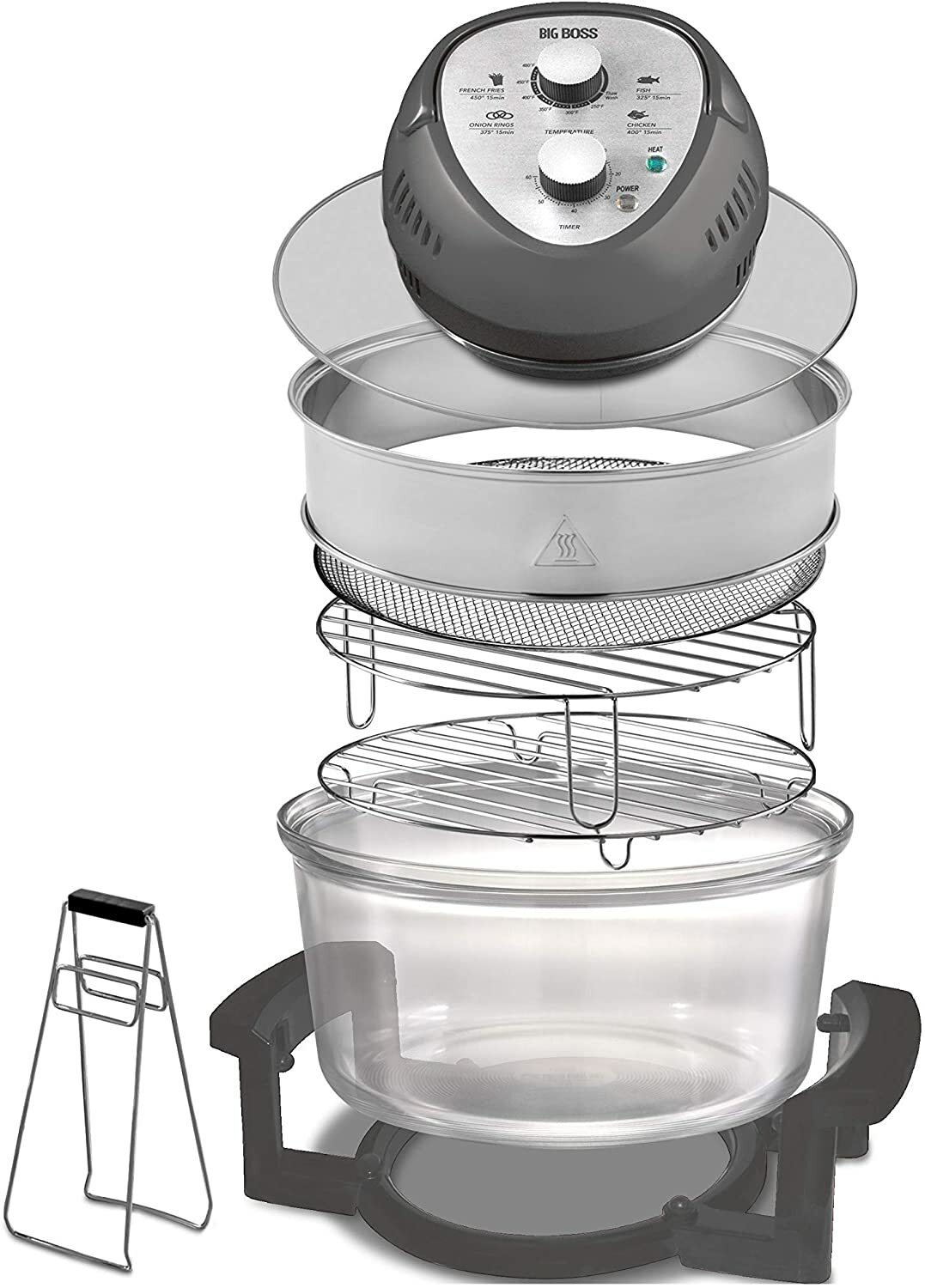 Big Boss Air Fryer 1300Watt, 16Quart, Graphite As Seen on TV BRAND