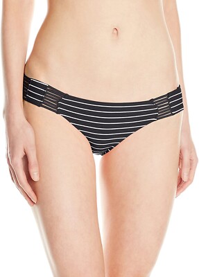 Rip Curl Women's 240871 Black Tropic Wind Luxe Bikini Bottom Swimwear Size L