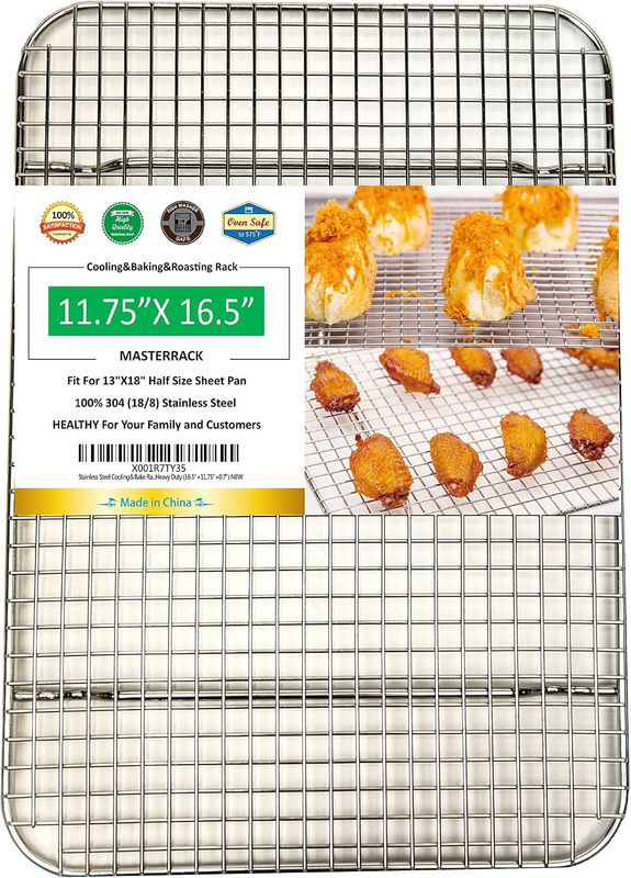Cooling Rack 11.75"X16.5"X0.7" for Half Sheet Pan Baking BBQ Drying