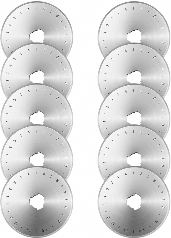 10 Pack Titanium Rotary Cutter Blades 45Mm Sharp Durable Titanium Coated Spare B