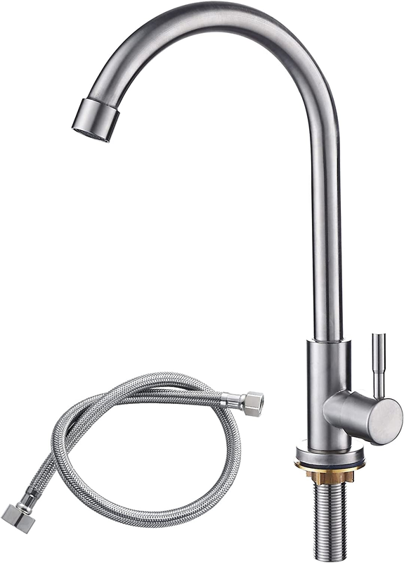 Cold Water Sink Faucet High Arc Single Handle One Hole Faucet for Kitchen USA
