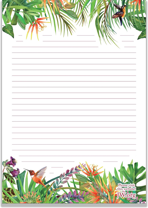 JW Letter Writing A4 Pad Stationery Paper Lined Gift Notepad Writing Sheets (Jun