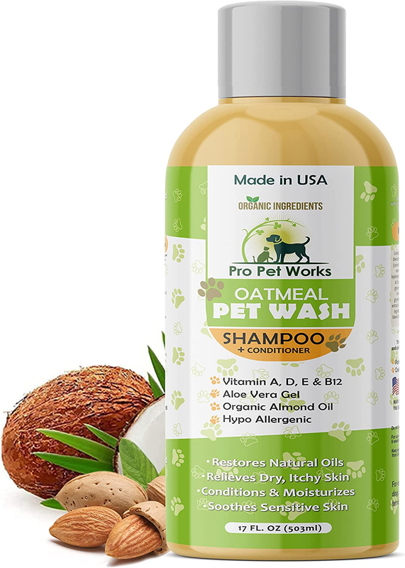 Organic All Natural Plant Based 5 in 1 Oatmeal Dog Shampoo & Conditioner-Made in