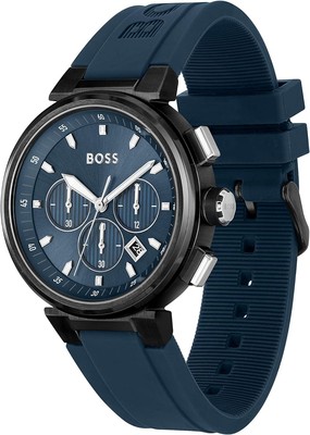 Pre-owned Hugo Boss Blue Mens Chronograph Watch One 1513998
