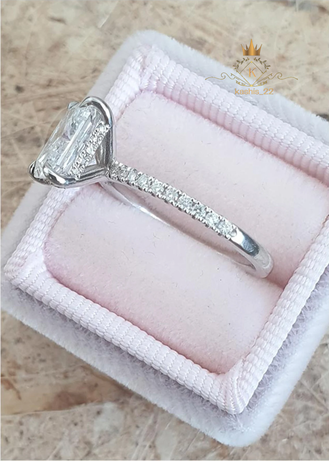 2.50 Carat Radiant Cut Moissanite Solitaire Engagement Ring Solid 14K White Gold