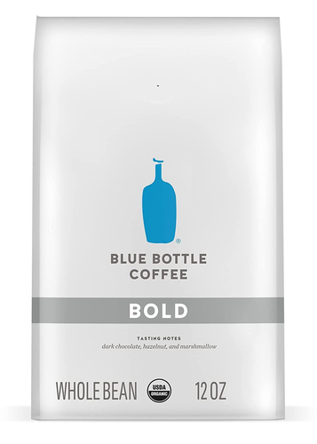 Blue Bottle Whole Bean Organic Coffee, Bold, Dark Roast, 12 
