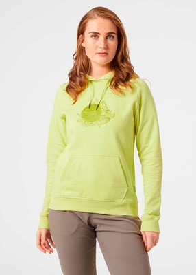 

Женская желтая толстовка с капюшоном Helly Hansen F2F из органического хлопка, желтая спортивная толстовка, топ, Желтый