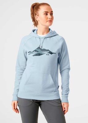 

Женская толстовка с капюшоном Helly Hansen F2F из органического хлопка голубого цвета, Синий