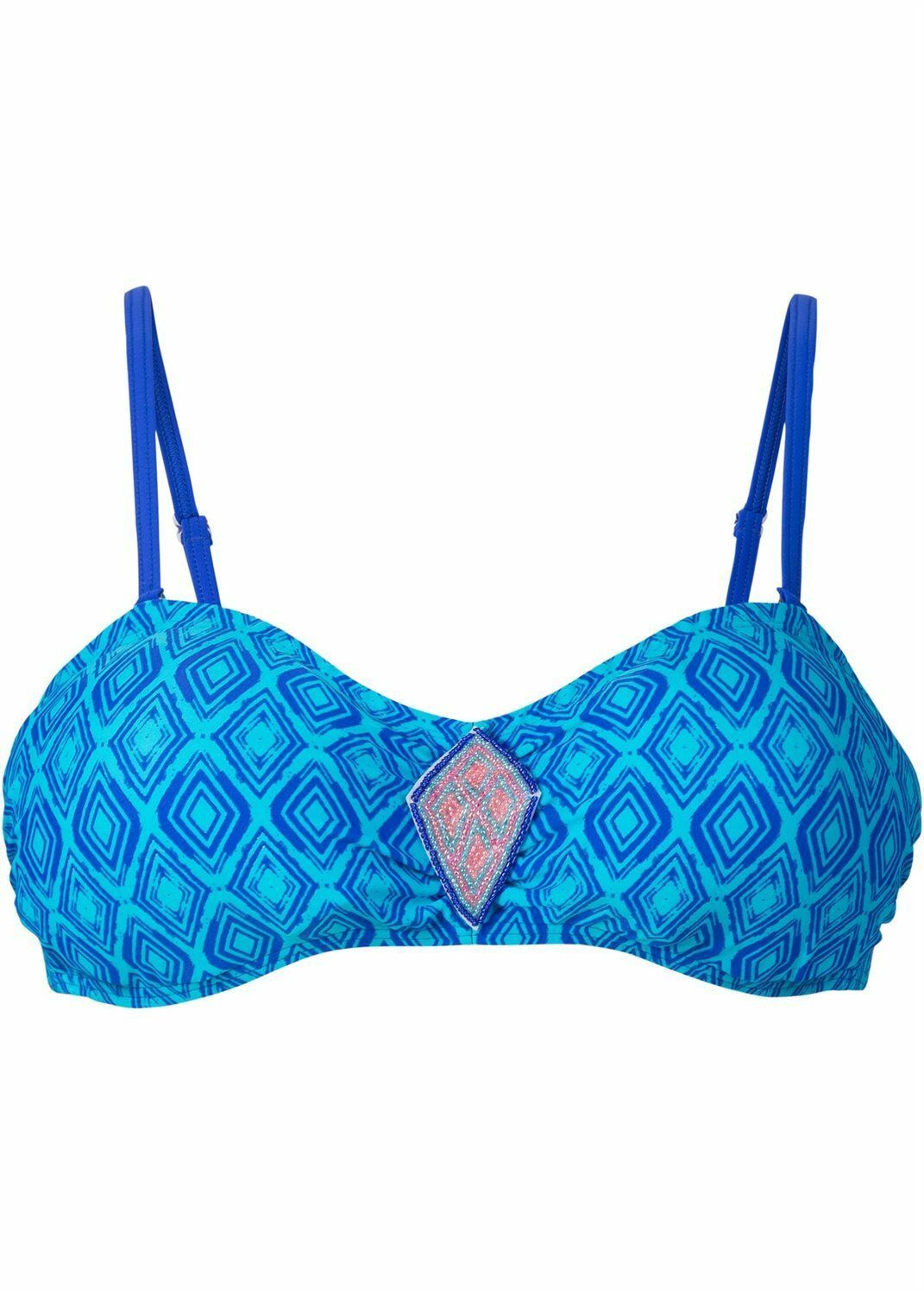 Damen Bandeau Bikini Oberteil, 205377 in Türkis, für Cup A & B 34