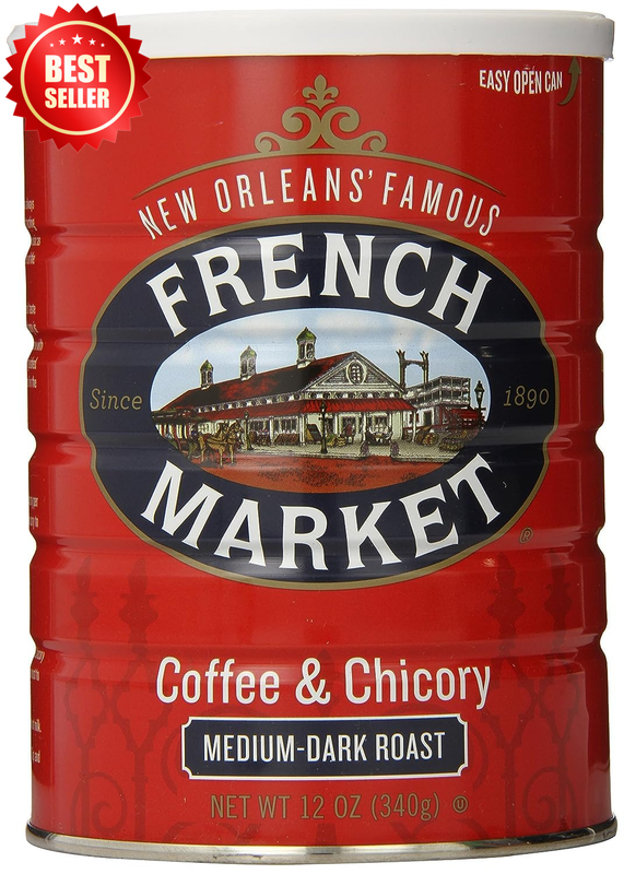 12 OZ Can Ground Coffee & Chicory Blend Medium-Dark Roast Single Pack US