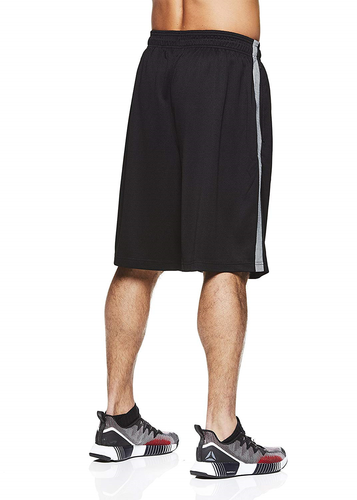 Reebok Men's Mesh Basketball Gym & Running Shorts w/Elastic Drawstring Waistband