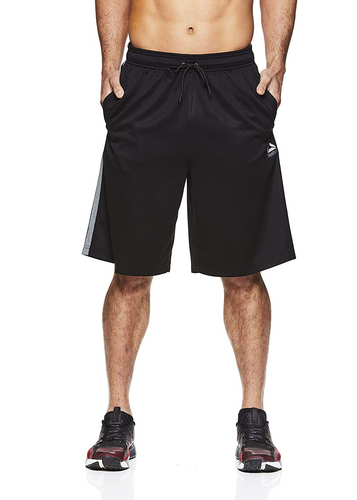 Reebok Men's Mesh Basketball Gym & Running Shorts w/Elastic Drawstring Waistband