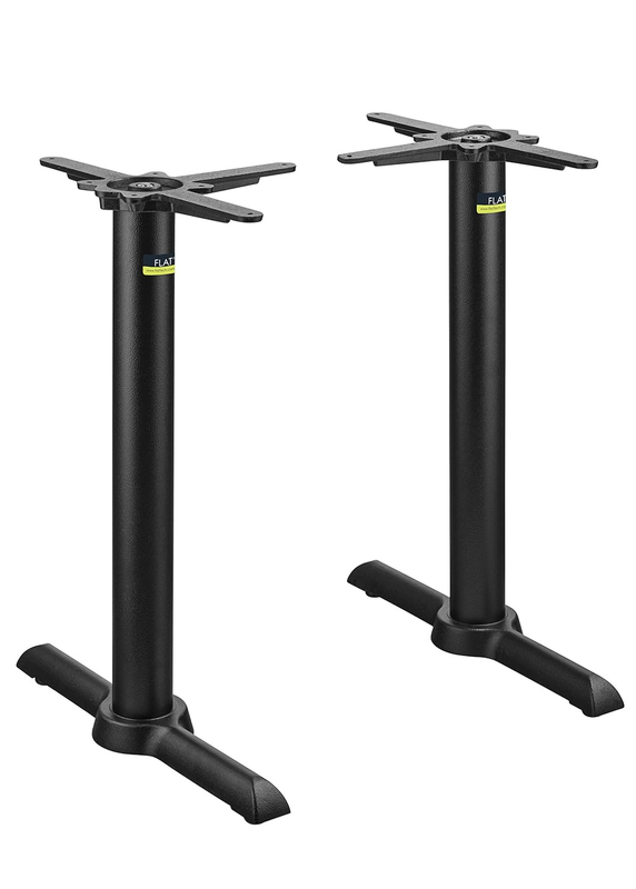 AUTO-ADJUST KT22 Self-Stabilizing Table Base | Twin-Pedestal, Cast Iron, Dining Height Base