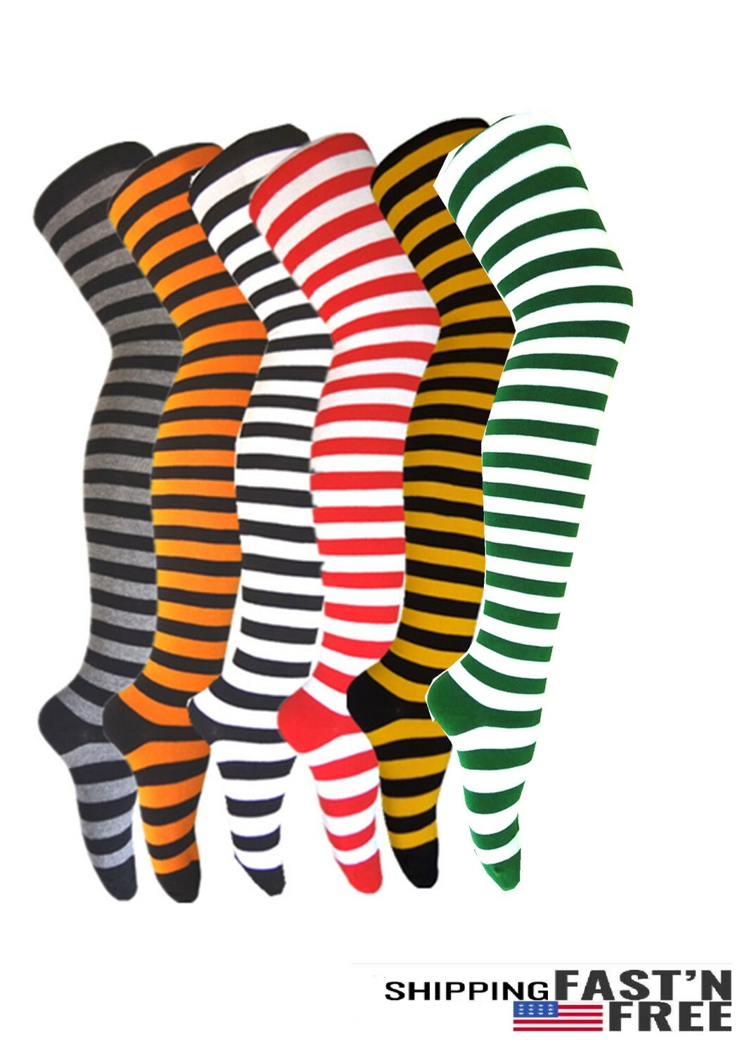 Women's and Girl's High Quality Zebra Striped Thigh High