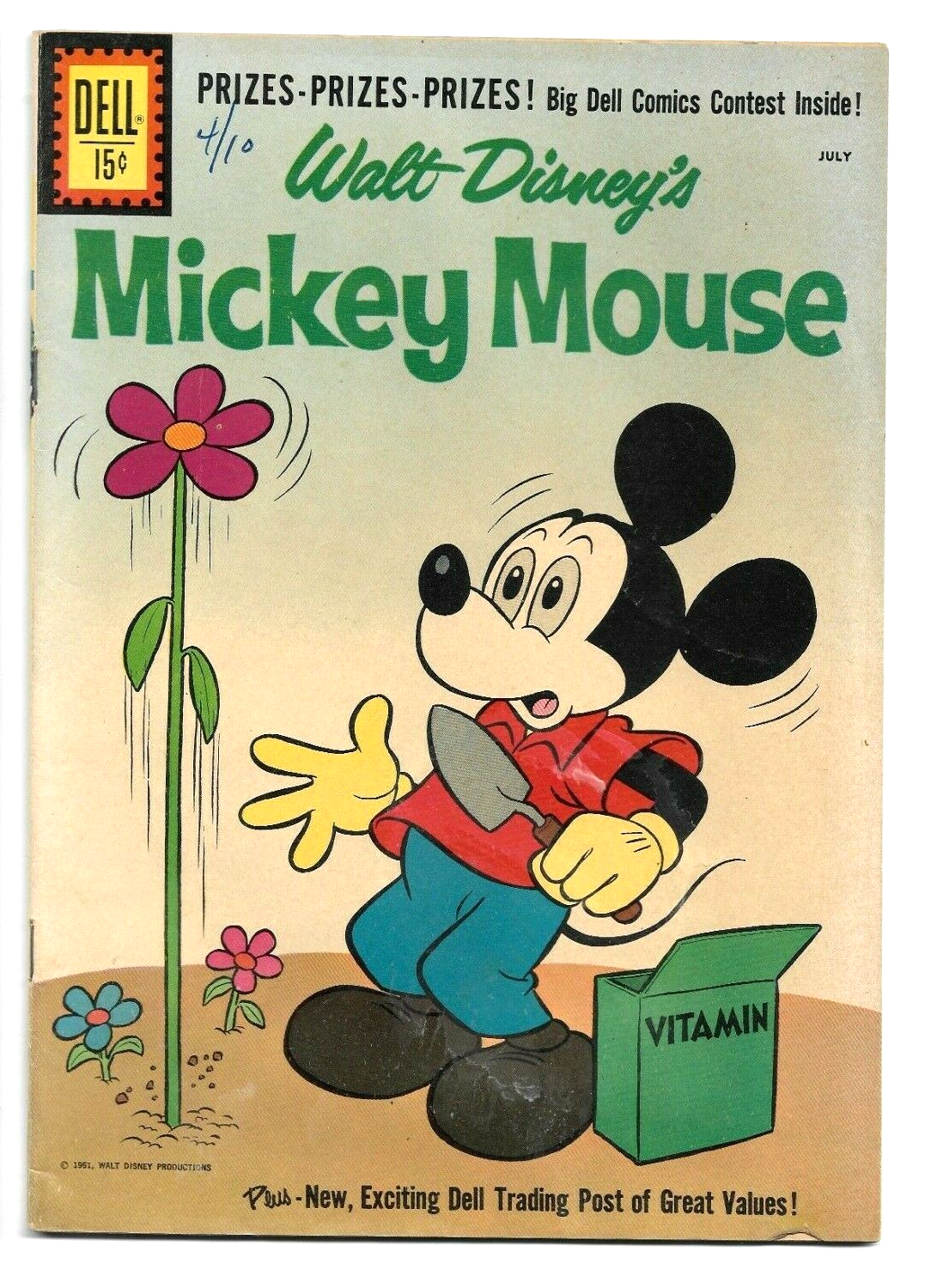 Mickey Mouse #78, Walt Disney, 1961, Dell Silver Age 7.0 FN